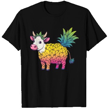 Discover Cow in pineapple costume - Fruity joy T Shirts