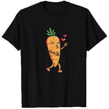 Discover Carrot Emoticon Vegetable Vegan Vegetarian T Shirts
