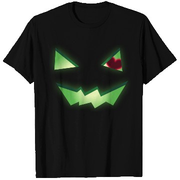 Discover Glowing Green See-Through Jack-O-Lantern w/ Heart T Shirts