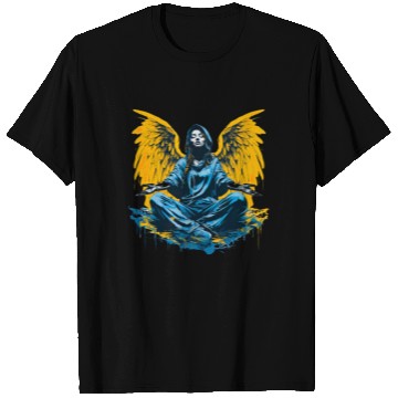 Discover Woman with Angel Wings Angel Esoteric Wings T Shirts