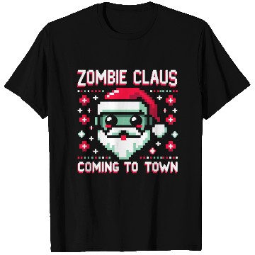 Discover Zombie Claus - Undead Santa with an 8bit Twist T Shirts
