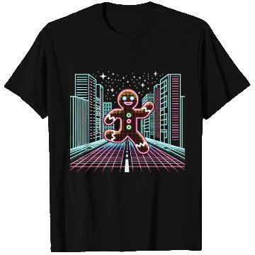 Discover The Gingerbread Sprinter - Retro Arcade Holiday T Shirts