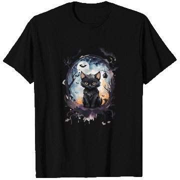 Discover "Bat-Kissed Kitten" T Shirts