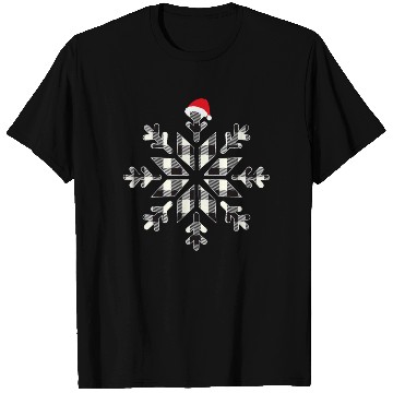 Discover White Black Christmas Buffalo Plaid Snowflakes T Shirts