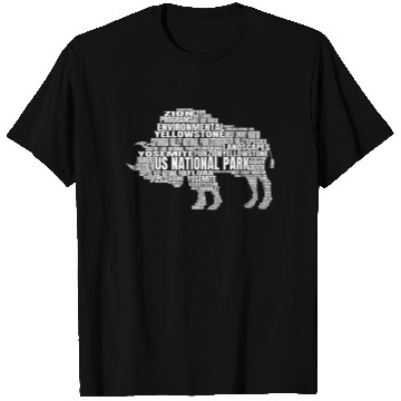 Discover US National Parks Buffalo Hiking Campground Kidsbu T Shirts