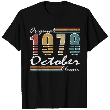 Discover 1978 vintage birthday year of birth 1978 gift T Shirts
