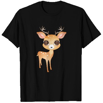 Discover cute little deer with big antlers T Shirts