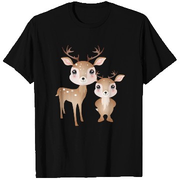 Discover two cute deer - favorite motif for two T Shirts