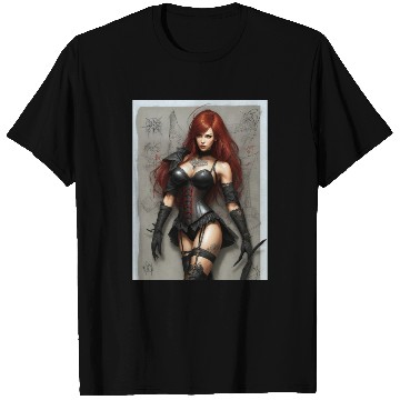 Discover "Fierce Beauty: Redhead Warrior" T Shirts