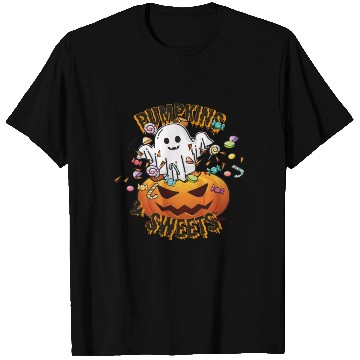 Discover Halloween-Ghost "Pumpkins and sweets" T Shirts