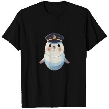 Discover Seal Sailor Cap Boat Captain Cap Boating Seal T Shirts