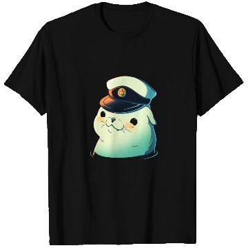 Discover Seal Sailor Cap Boat Captain Cap Boating Seal T Shirts