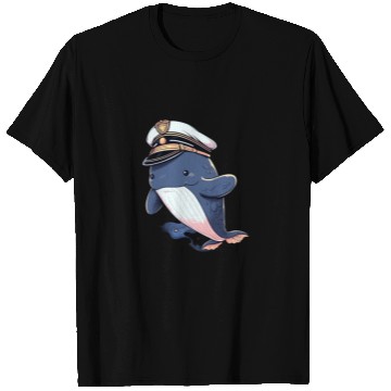Discover Whale Sailor Cap Boat Captain Cap Boating Whale T Shirts