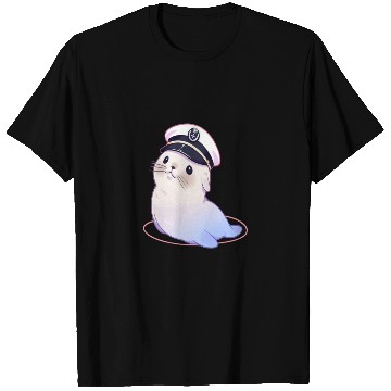 Discover Seal Sailor Cap Boat Captain Cap Boating Seal T Shirts