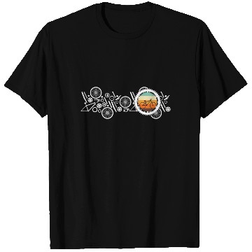 Discover Bicycle Cycling Cyclist Bike Elements Retro T Shirts