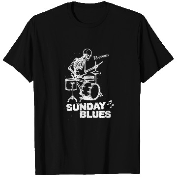 Discover Sunday Blues - White Ink T Shirts