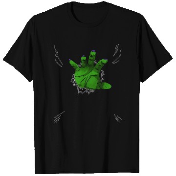 Discover Halloween Green Hand T Shirts