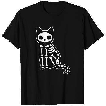 Discover Skeleton Cat Halloween T Shirts