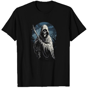 Discover Spooky Halloween Grim Reaper T Shirts