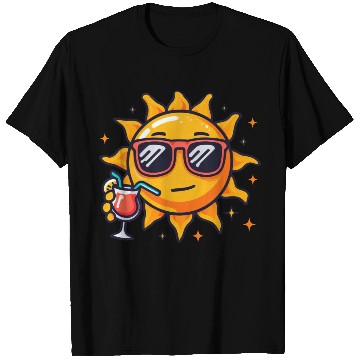 Discover Sun cocktail relaxation star sun T Shirts
