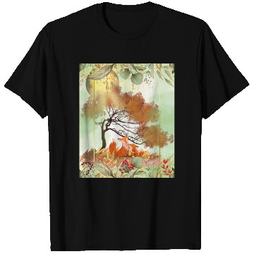 Discover "Autumn Foxes - Tranquil Seasonal Scene" T Shirts