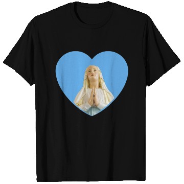 Discover Virgin Mother Mary Praying Blue Heart T Shirts