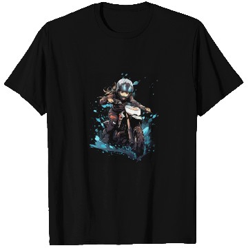 Discover Dirt Bike Anime Girl Ice Racing Motorcycle Ice T Shirts