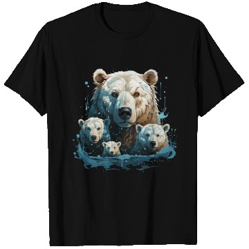 Discover A Polar Bear Family Gift Bear Mom and Cubs T Shirts