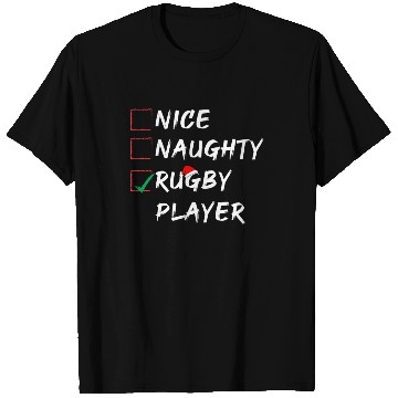 Discover Nice Naughty Rugby Player List , Funny Christmas T Shirts