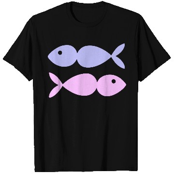 Discover Fish Design Vector Two Colors T Shirts