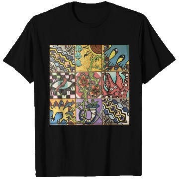 Discover Hand painted wooden squares art by KateToxin T Shirts
