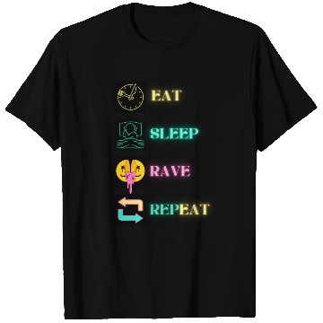 Discover Rave All Night, Dance All Day T Shirts
