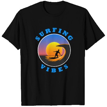 Discover Surfing Vibes - Sun - surfer T Shirts