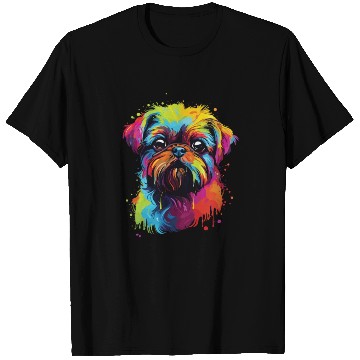 Discover Watercolor Colorful Belgian Dwarf Griffons T Shirts