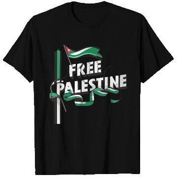 Discover I Love Free Palestine Flag Save Gaza T Shirts