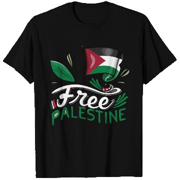 Discover I Love Free Palestine Flag Save Gaza Palestinian T Shirts