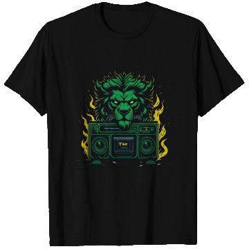 Discover Lion-human character with emerald green fur. T Shirts