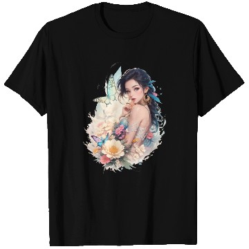 Discover lady flower butterfly T Shirts