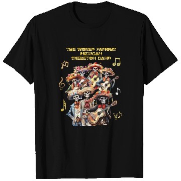 Discover Day of the Dead Skeleton Band T Shirts