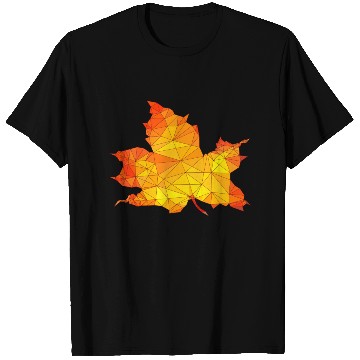 Discover Polygonal Autumn Maple Tree Leaf Poly Art T Shirts
