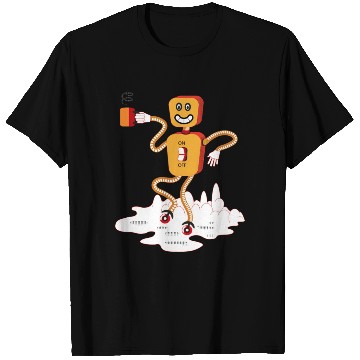 Discover Tea Robot On The Moon T Shirts