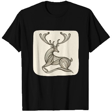Discover Art Deco inspired reindeer T Shirts