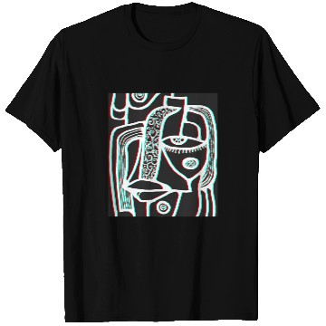 Discover Abstract lines portrait T Shirts