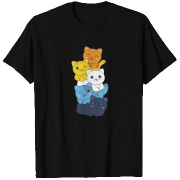 Discover Aroace Flag Pride Lgbtq Cute Cats Bunch T Shirts