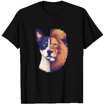Discover dog half Lion animal art T Shirts