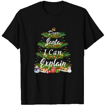 Discover Dear Santa, I Can Explain - Christmas Tree T Shirts