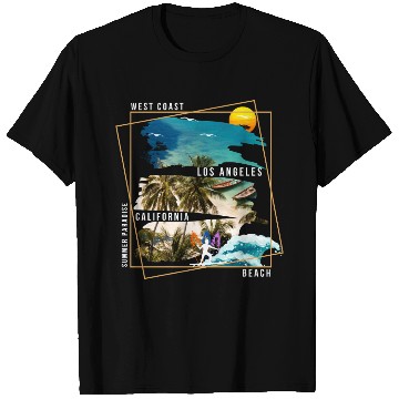 Discover West Coast Los Angeles California Beach T Shirts