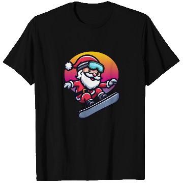 Discover Santa Claus on snowboard T Shirts