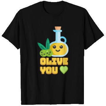Discover Olive You! Cute Olive I Love You Cartoon T Shirts