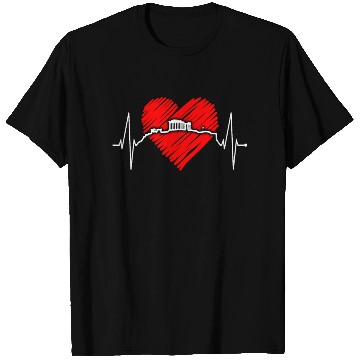Discover Athens Skyline Heartbeat Heart Flag Ancient Greek T Shirts